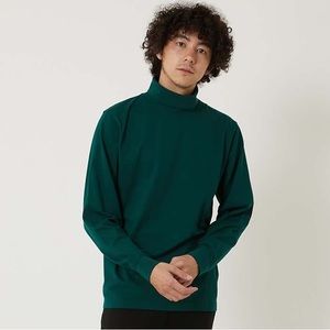 L.L. Bean Men's Carefree Unshrinkable Turtleneck in Green XL